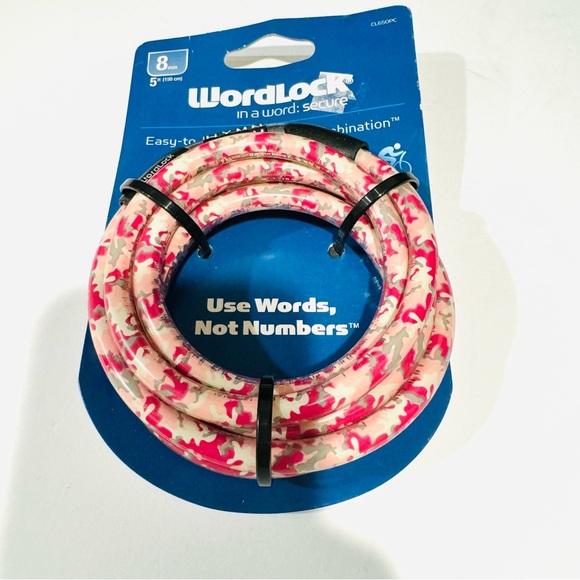 Wordlock CL-650-PC Pink Camo 8mm x 5' FT Combination Cable Lock - Picture 3 of 9